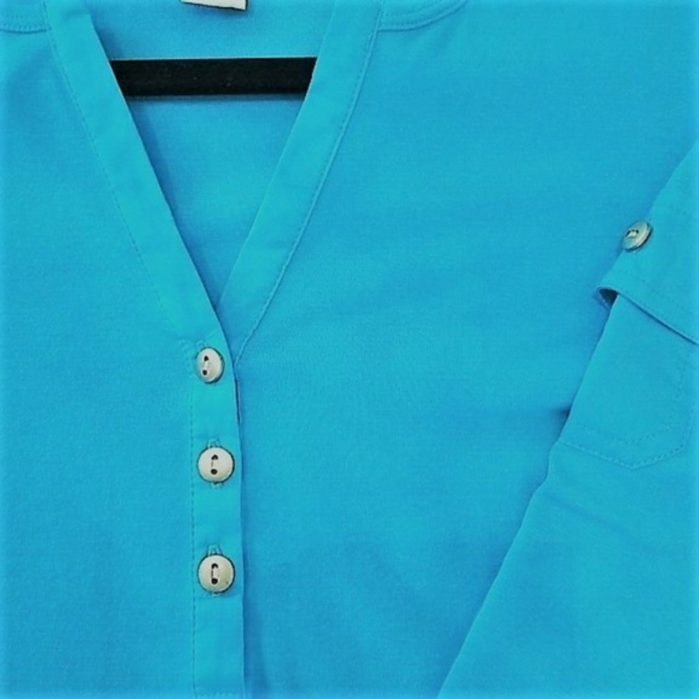 Chico's 3/4 Sleeve Top S - Picture 3 of 4